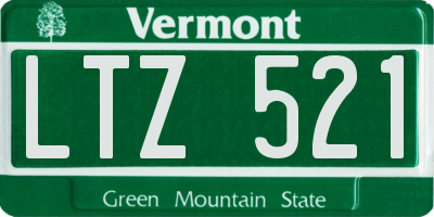 VT license plate LTZ521
