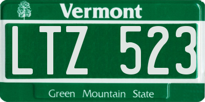 VT license plate LTZ523