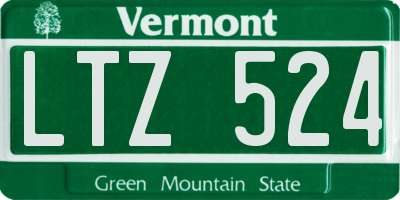 VT license plate LTZ524