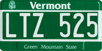 VT license plate LTZ525