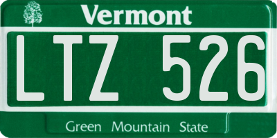 VT license plate LTZ526