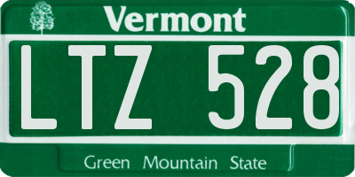 VT license plate LTZ528