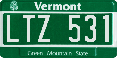 VT license plate LTZ531