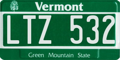 VT license plate LTZ532
