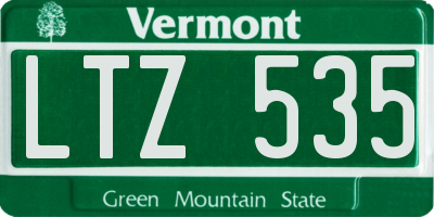 VT license plate LTZ535