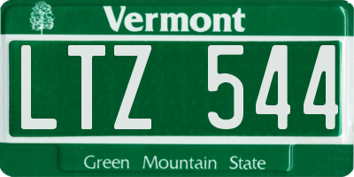 VT license plate LTZ544