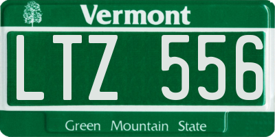 VT license plate LTZ556