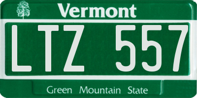 VT license plate LTZ557