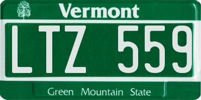 VT license plate LTZ559