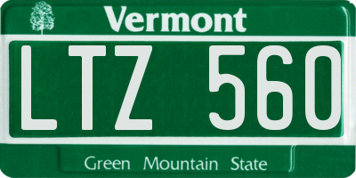 VT license plate LTZ560