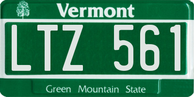 VT license plate LTZ561