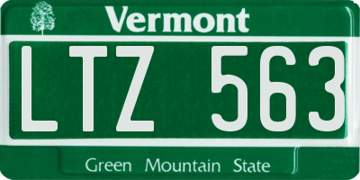VT license plate LTZ563