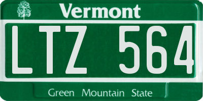 VT license plate LTZ564