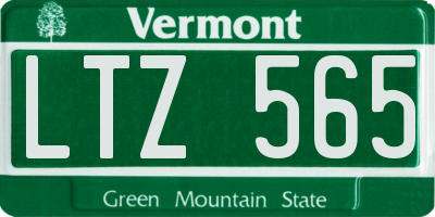 VT license plate LTZ565