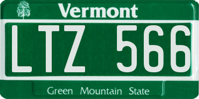 VT license plate LTZ566