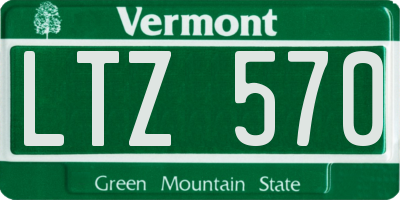 VT license plate LTZ570