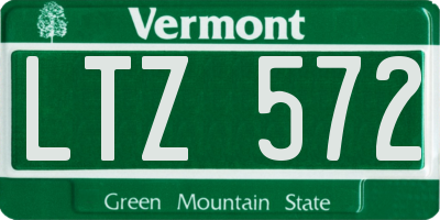 VT license plate LTZ572