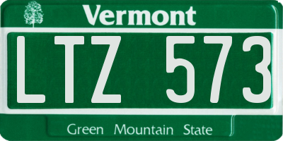 VT license plate LTZ573