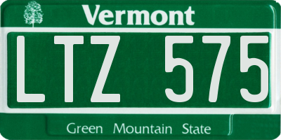 VT license plate LTZ575