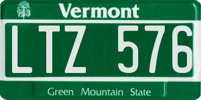 VT license plate LTZ576