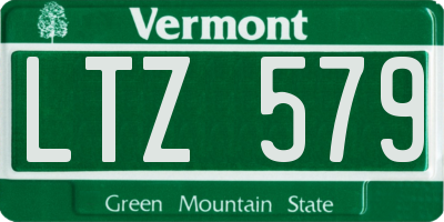 VT license plate LTZ579