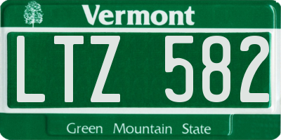 VT license plate LTZ582