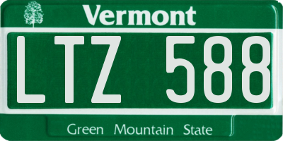 VT license plate LTZ588