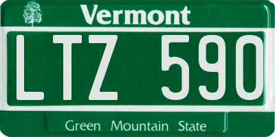 VT license plate LTZ590
