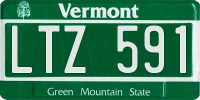 VT license plate LTZ591