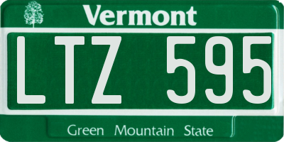 VT license plate LTZ595
