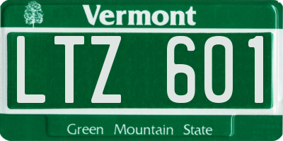 VT license plate LTZ601