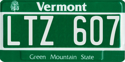 VT license plate LTZ607