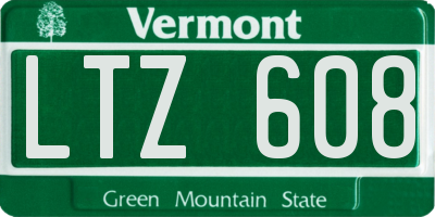 VT license plate LTZ608