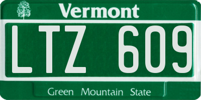 VT license plate LTZ609