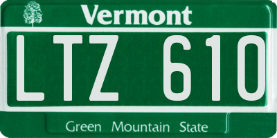 VT license plate LTZ610