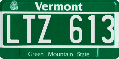 VT license plate LTZ613