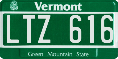 VT license plate LTZ616