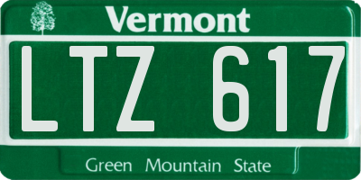 VT license plate LTZ617