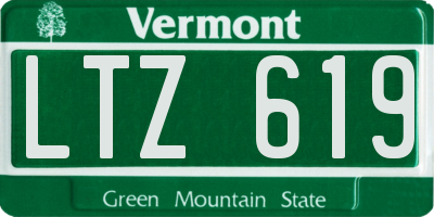 VT license plate LTZ619