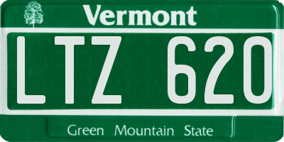 VT license plate LTZ620