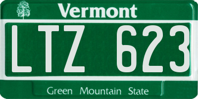VT license plate LTZ623