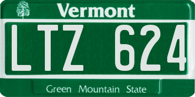 VT license plate LTZ624