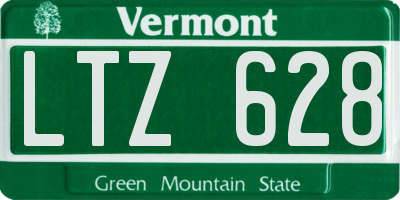 VT license plate LTZ628