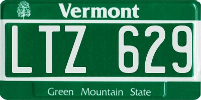 VT license plate LTZ629