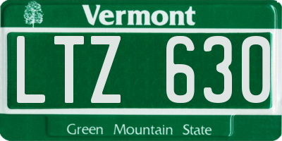 VT license plate LTZ630