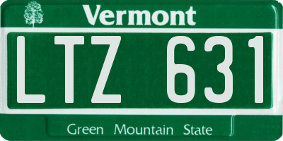 VT license plate LTZ631