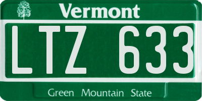 VT license plate LTZ633