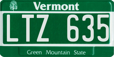 VT license plate LTZ635
