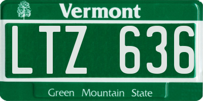 VT license plate LTZ636