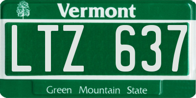 VT license plate LTZ637